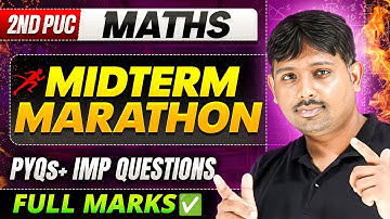 SA 1 / Midterm Marathon | Maths | 2nd PUC | Most Important Questions And Answers🔥🔥