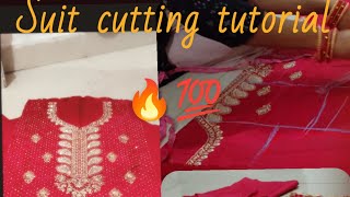 Suit cutting tutorial || suit banane ke liye usse kaise kata jata hai ||💯✂️🔥