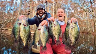 2 HOURS of CATCH and COOKS in the SWAMP!!!  SLAB CRAPPIE, BLUEGILL, BASS and MORE!!!