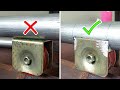 not many people know, the trick to welding wheels on round pipe doors | pipe welding trick