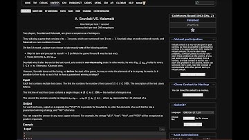 Codeforces Round 1063 Div  2 A  Souvlaki VS  Kalamaki