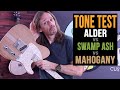 Alder vs Swamp Ash vs Mahogany - Guitar Body Wood Tone Test