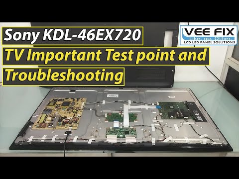 Sony KDL 46EX720 TV Important test point and troubleshooting on T con Board