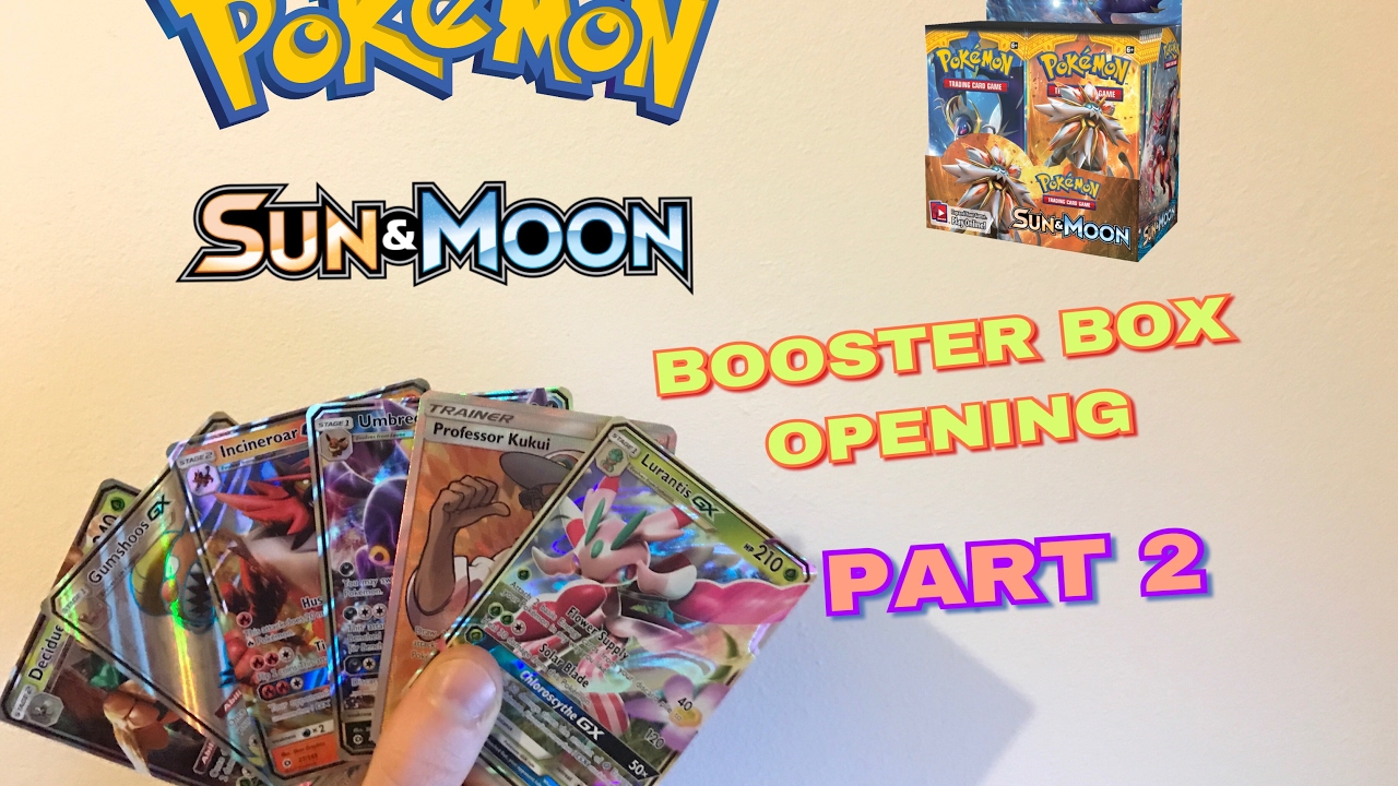 Pokemon Sun And Moon Booster Box Opening Part 2 - YouTube