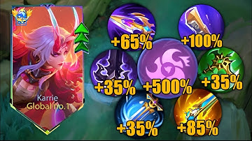 META KARRIE ATTACK SPEED HACK BUILD!! 500% SPEED HACK!?😱 ( MUST TRY! ) KARRIE BEST BUILD 2025‼️