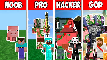 Minecraft NOOB vs PRO vs HACKER vs GOD : ZOMBIE PIGMAN APOCALYPSE in Minecraft - Animation
