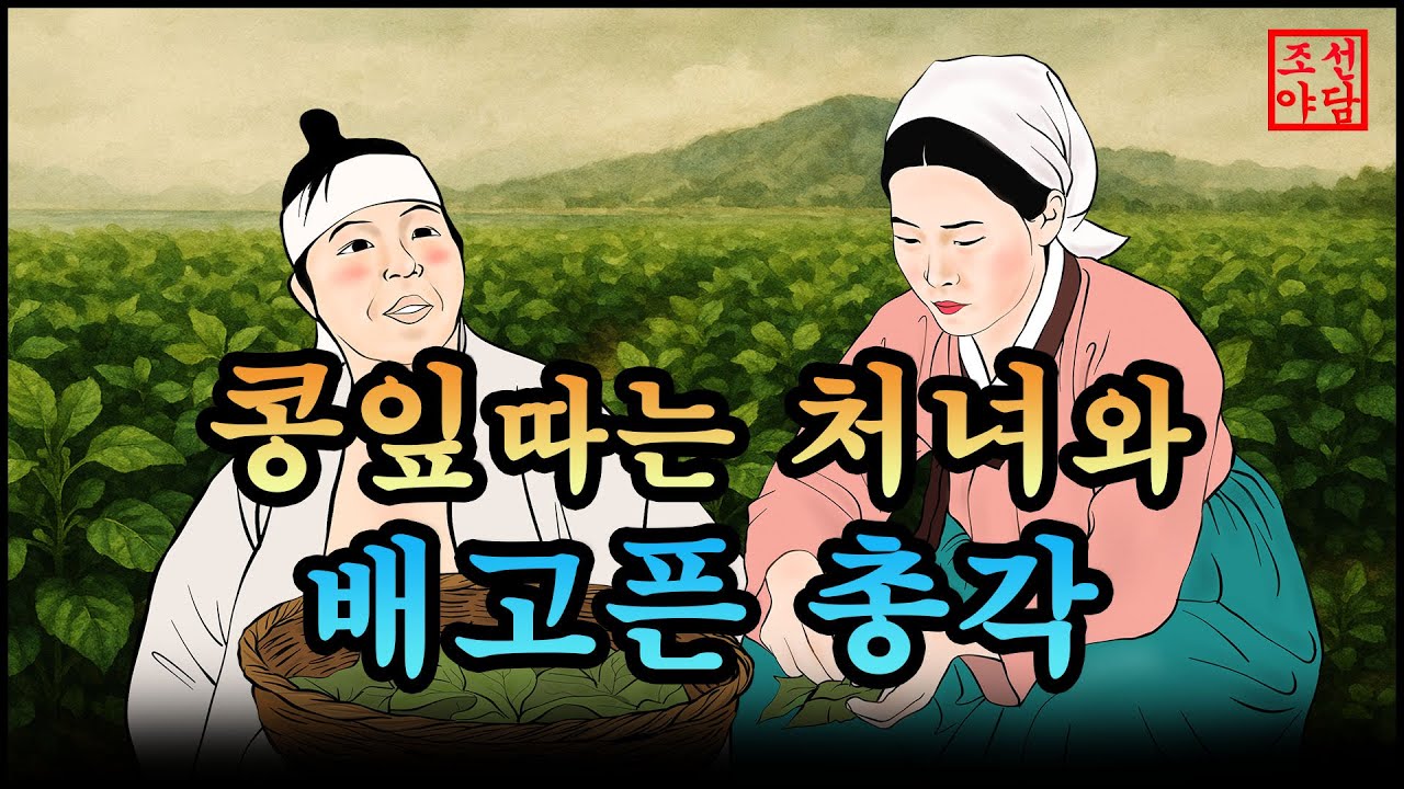 321 조선야담.🎉콩잎 따는 처녀와 배고픈 총각. 옛날 이야기. 야담. 민담. 조선야담