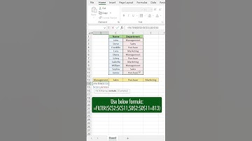 Filter Function in Excel | Excel Tips