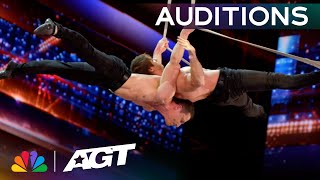 Duo Just Two Men's UNREAL display of strength has the judges STUNNED | Auditions | AGT 2023
