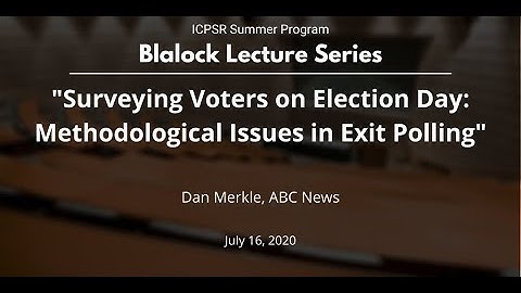 Surveying Voters on Election Day: Methodological Issues in Exit Polling