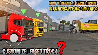 How to repair a leased truck in universal truck simulator🚛|How to customize/sell leased truck in uts screenshot 5