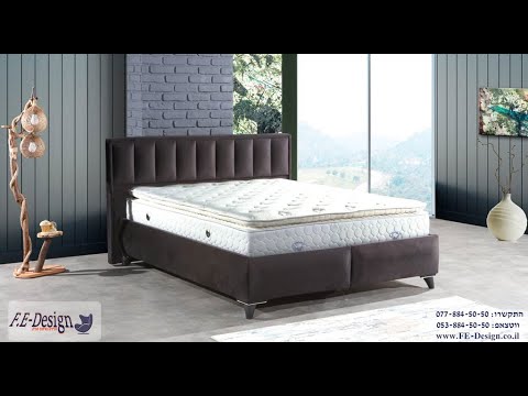 מיטה זוגית מרופדת דגם BT-010 + ארגז מצעים מבית F.E-Design