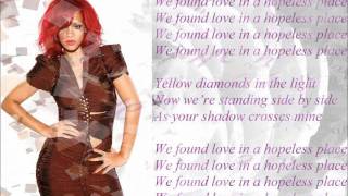 Rihanna-We Found Love Lyrics