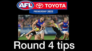 My round 4 AFL tips 2022 + winner & margin comp
