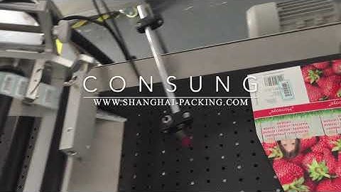 automatic labeling machine for flat cardboard box