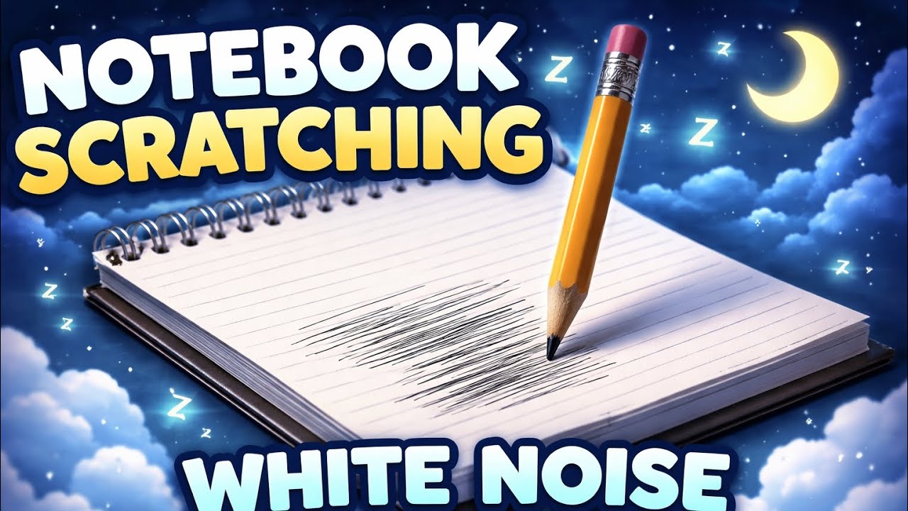 Notebook Scratching White Noise for Sleep (8 Hours) ✍️📓 | Relaxing Paper Writing Sounds All Night