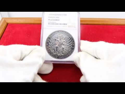 インドネシア 1970年 750ルピア 銀貨 ガルーダバード NGC