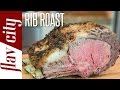 Herb Crusted Prime Rib Roast - Standing Rib Roast - FlavCity with Bobby