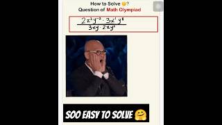 "Genius 💬😎 Trick to Solve Exponents FAST!"|Math Olympiad Question #maths #tricksandsolutions #edit Wealth