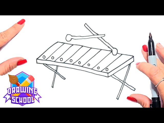 Premium Vector | Sketched xylophone illustration. music instrument, vector  sketch