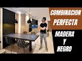 Cocina con isla 🖤 NEGRA y MADERA // COCINAS CJR