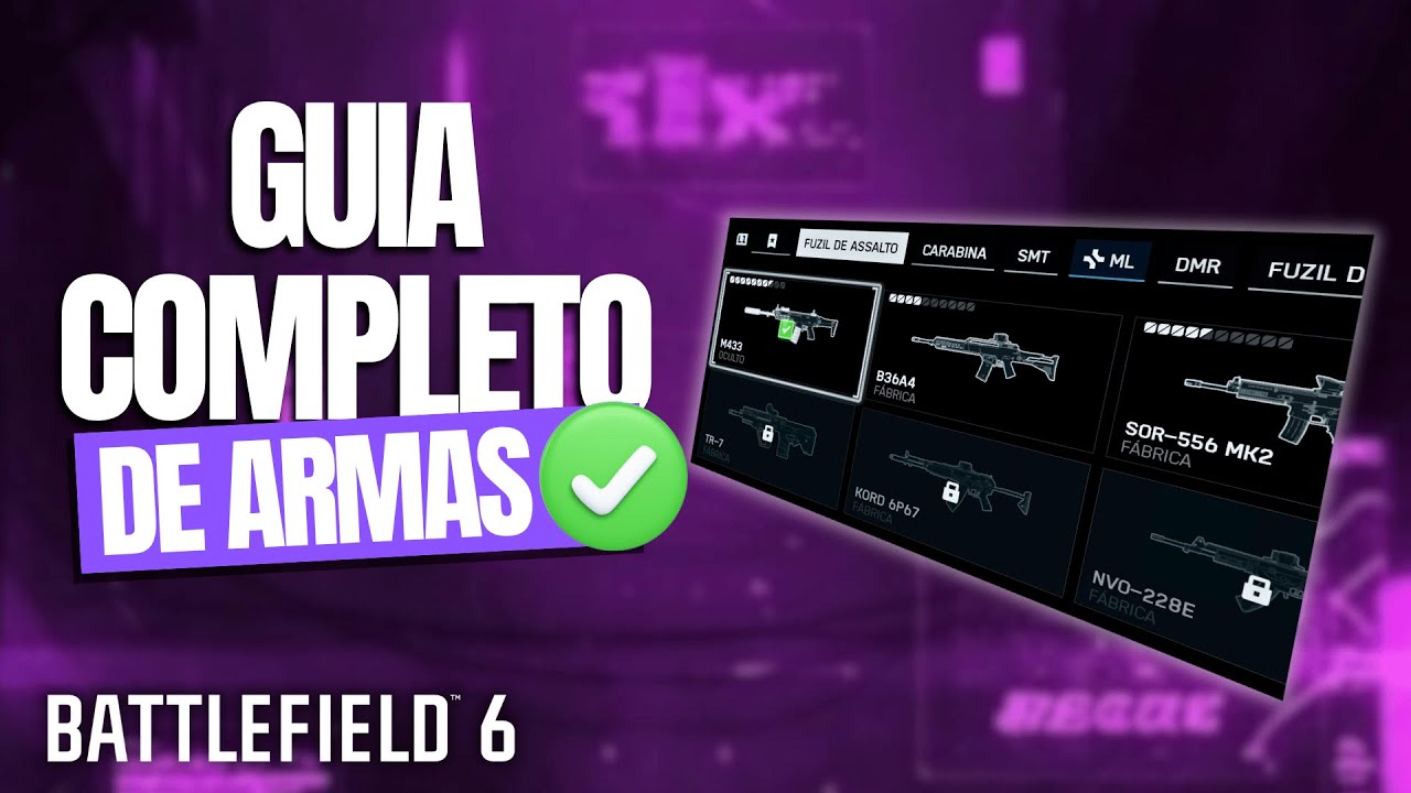TIPOS, CARACTERÍSTICAS e ACESSÓRIOS das ARMAS do BF6 (guia completo) - Battlefield 6