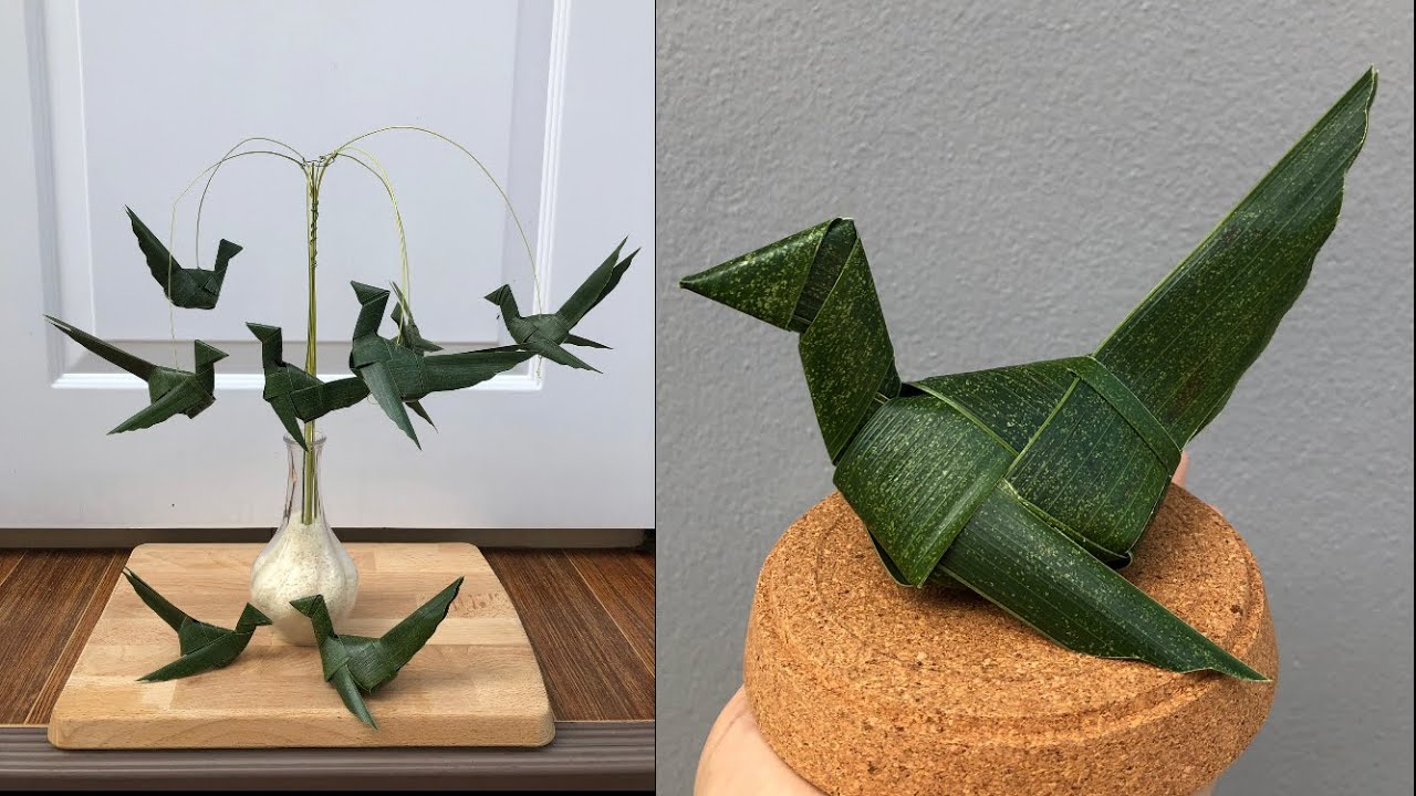 สานนก จากใบมะพร้าว | How to make a bird from coconut leaves