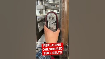 Replacing Ohlson VFFX 427 form fill machine pull belts.