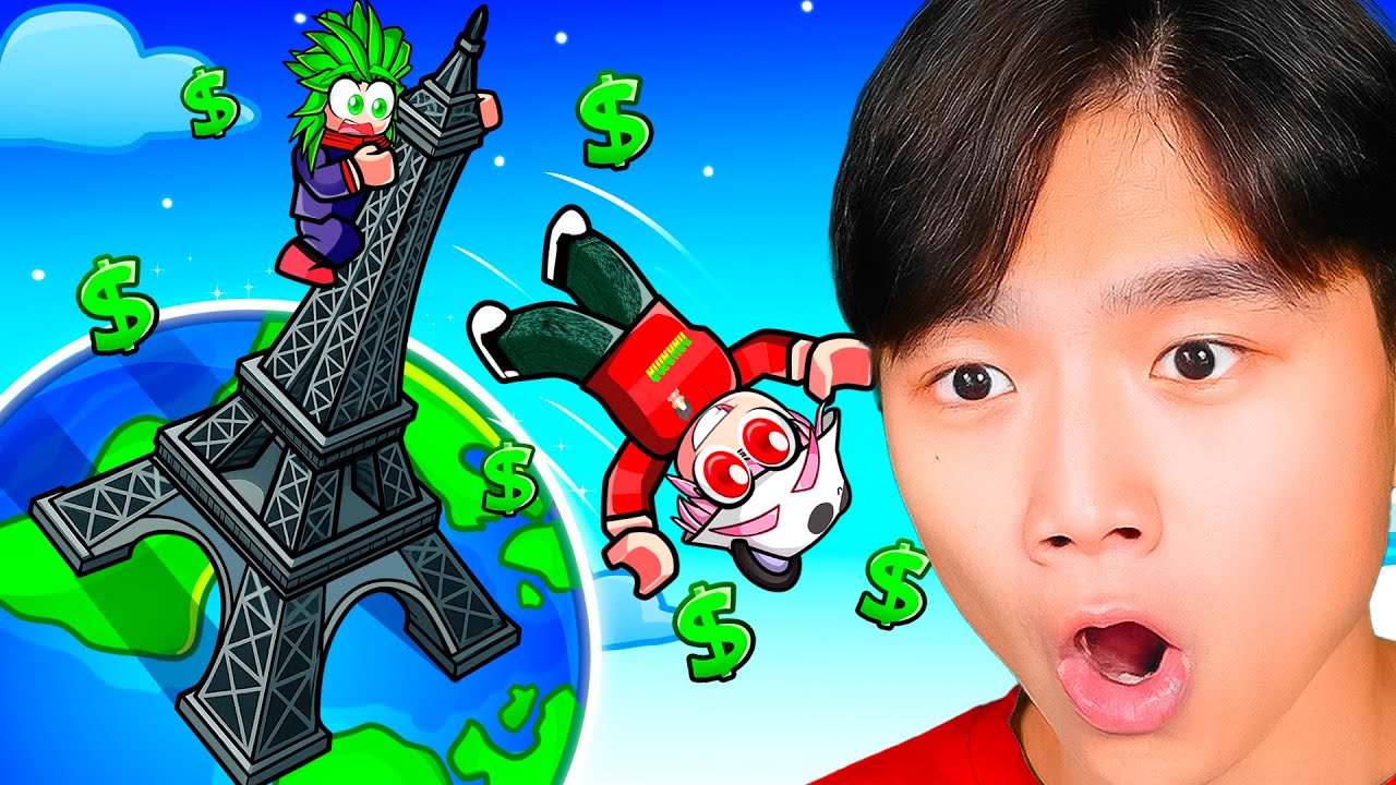 Making $9,878,878 In Roblox Climb And Jump Tower