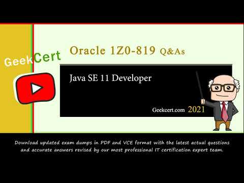 [July-2021] Latest Updated Oracle 1z0-819 exam questions and answers