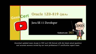 [July-2021] Latest Updated Oracle 1z0-819 exam questions and answers