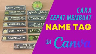 CARA BUAT NAME TAG | PART 1 - CANVA FOR EDUCATION