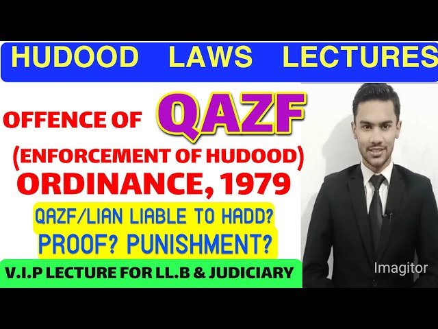Offence of Qazf ( Enforcement of Hudood) ordinance,1979 / Hudood laws in Pakistan class=