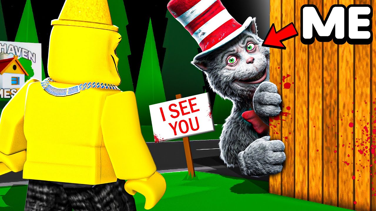 Stalking My Friend as CAT IN THE HAT in Roblox..