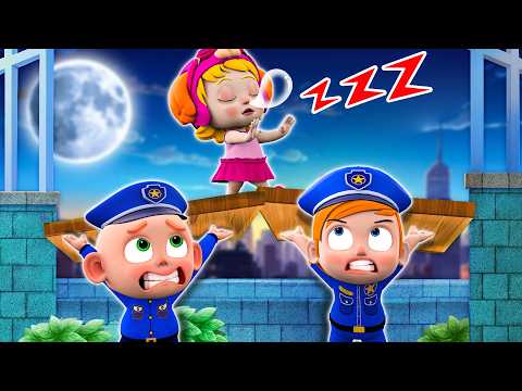 Police Officer Saves Baby | Police Carton | Sleepwalking Song + More Nursery Rhymes & Kids Song