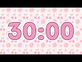 🍒 30 Minute Countdown Timer | Cute Pink Cherry Aesthetic | Relax &amp; Focus