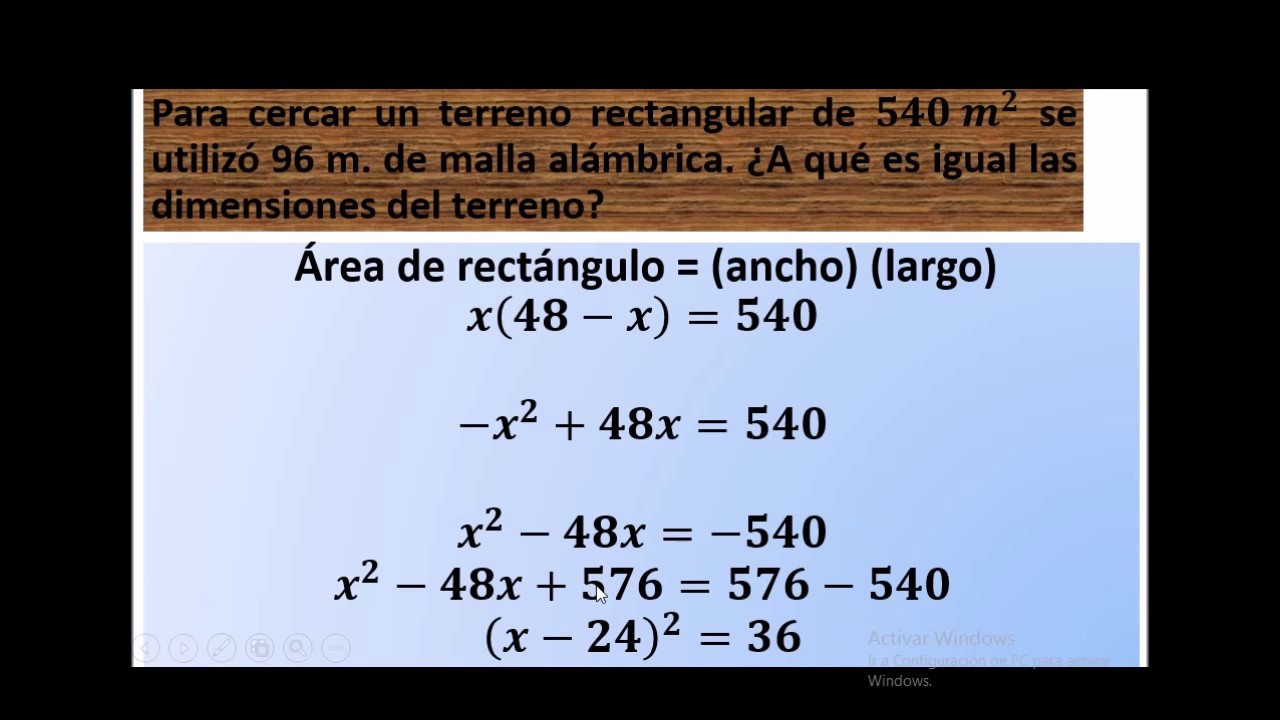 ECUACIONES CUADRÀTICAS - PROBLEMAS RESUELTOS - YouTube