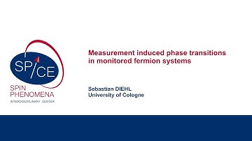 Talks - Dissipative Phases of Entangled Quantum Matter - Sebastian DIEHL, Köln