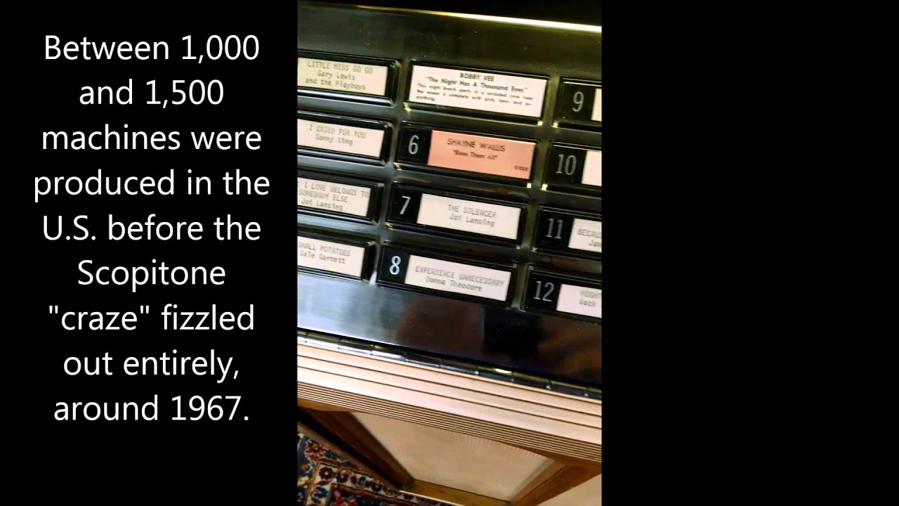 Vintage 1960s Scopitone 450 Video Jukebox