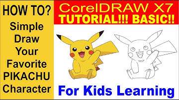 CorelDRAW X7 Tutorial!! Simple Trace of Pikachu!!