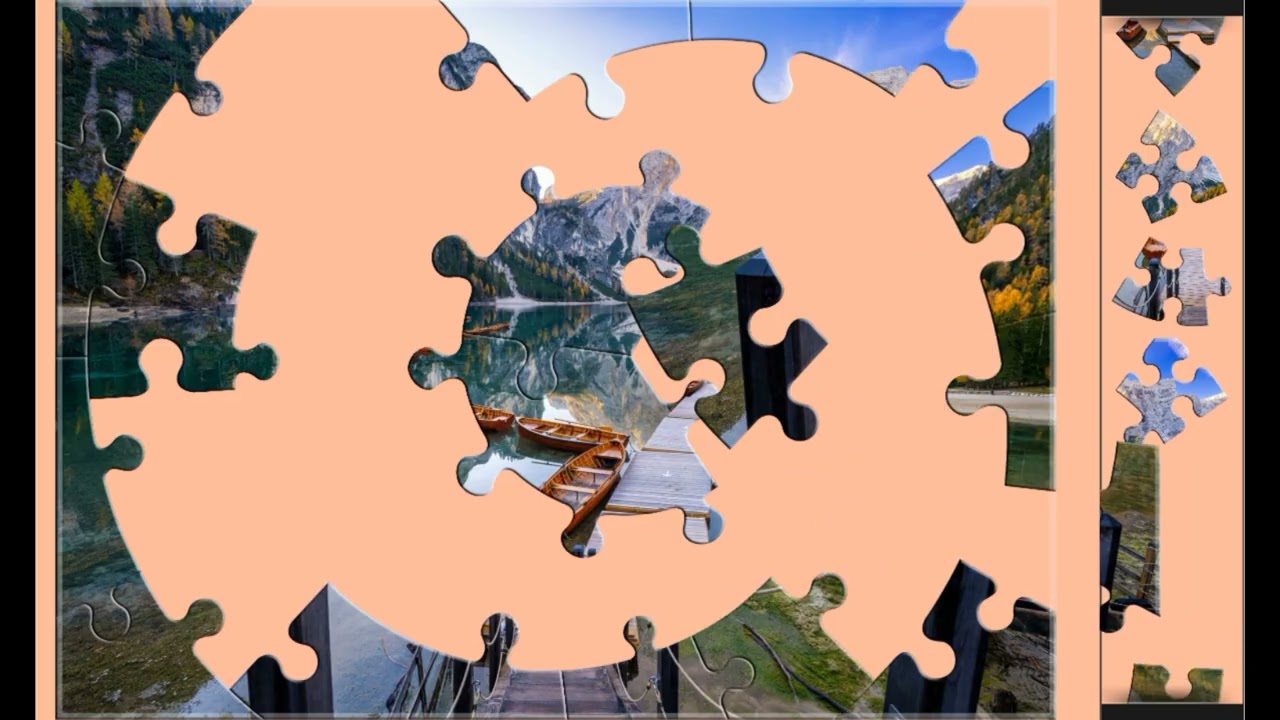 Lake Braies Italy❤️❤️ jigsaw puzzle🧩🧩 \\ 