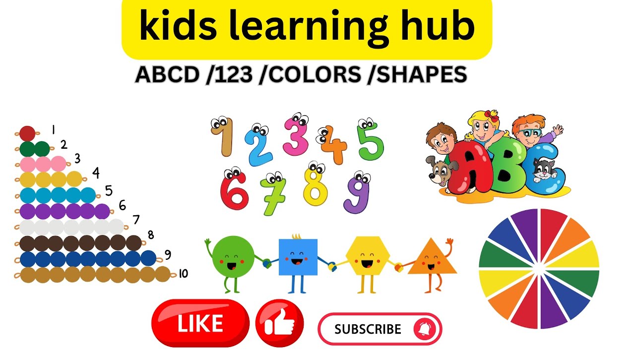 Kids Learning Videos | ABCD, Numbers, Colors, Shapes | Preschool ...