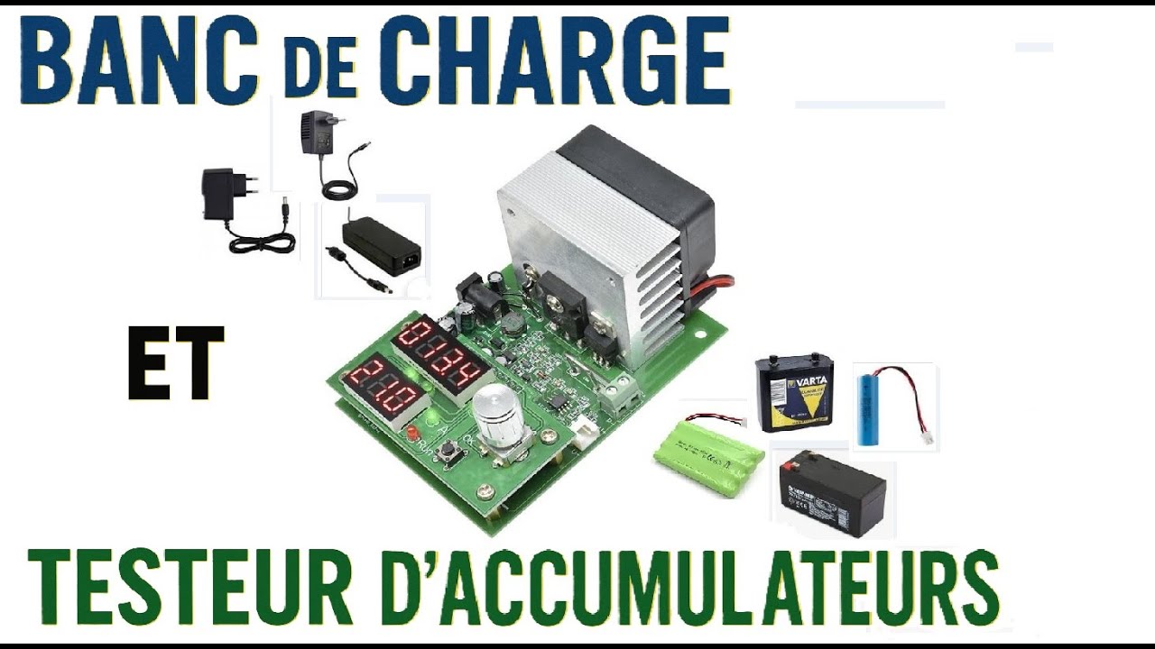 Utilisation d'un banc de charge et testeur d'accumulateurs.