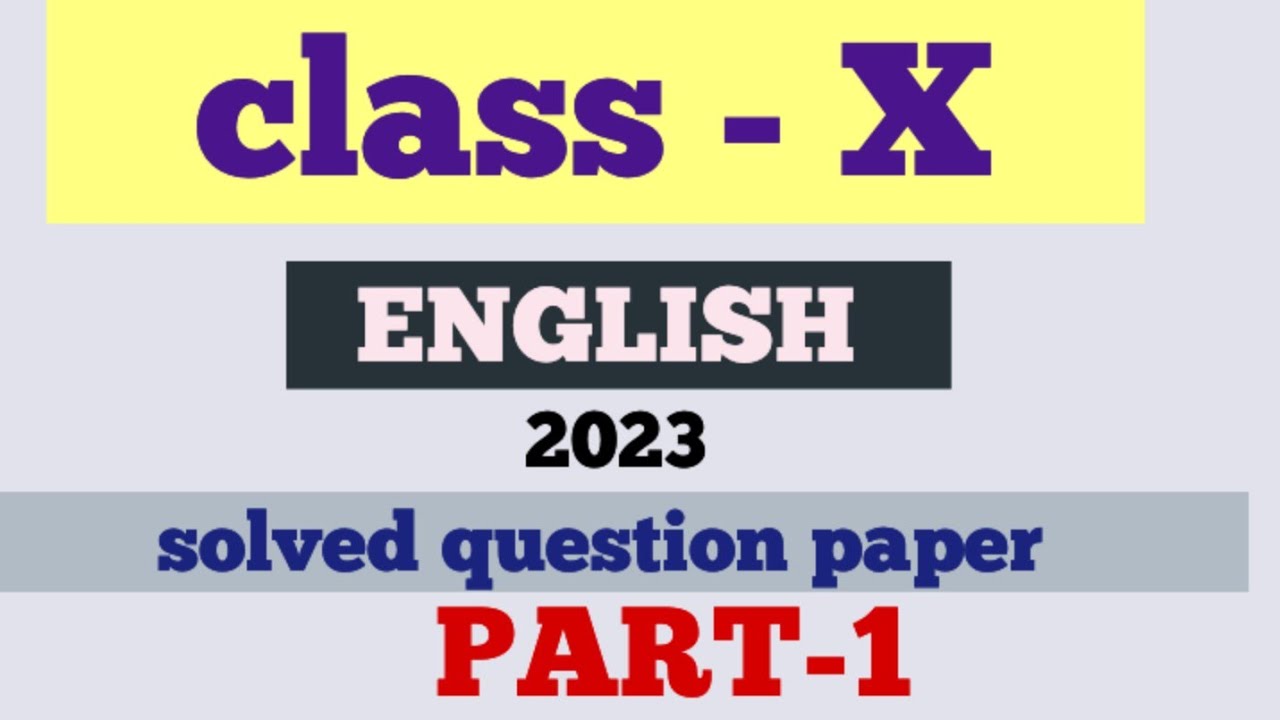 Class 10th English up board question paper 2023 up board class 10th English paper 2023 video