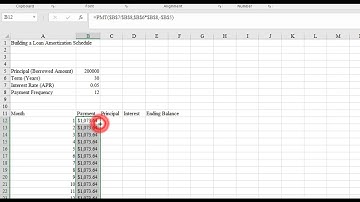 Microsoft Excel Creating a Loan Amortization Schedule