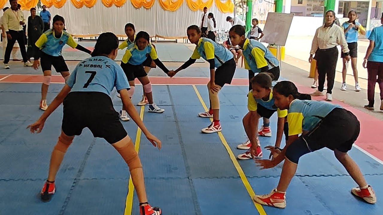 2nd Semifinal match RSM 2025-26 U-14 Girls Kabaddi KVHebbal Won against KV Davangere