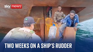 Nigerian stowaways rescued after two week on ship's rudder Guide
