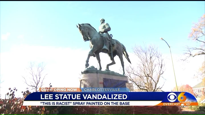 Robert E. Lee statue in Charlottesville tagged on Thanksgiving