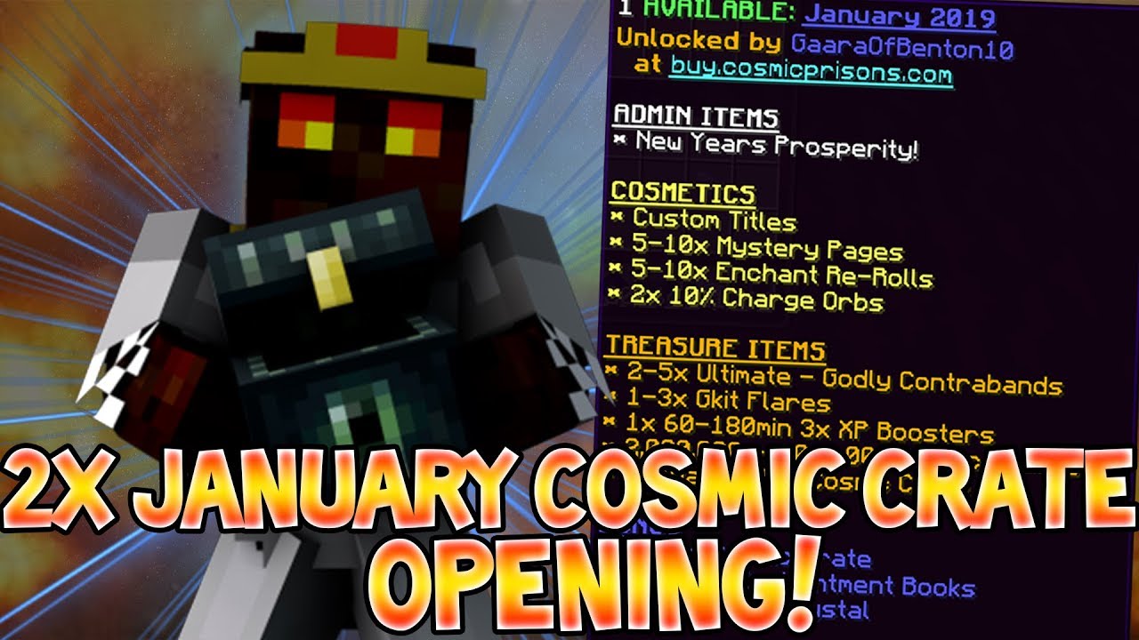 2x January Cosmic Crate Opening!?! - Cosmic Prisons Valron Planet