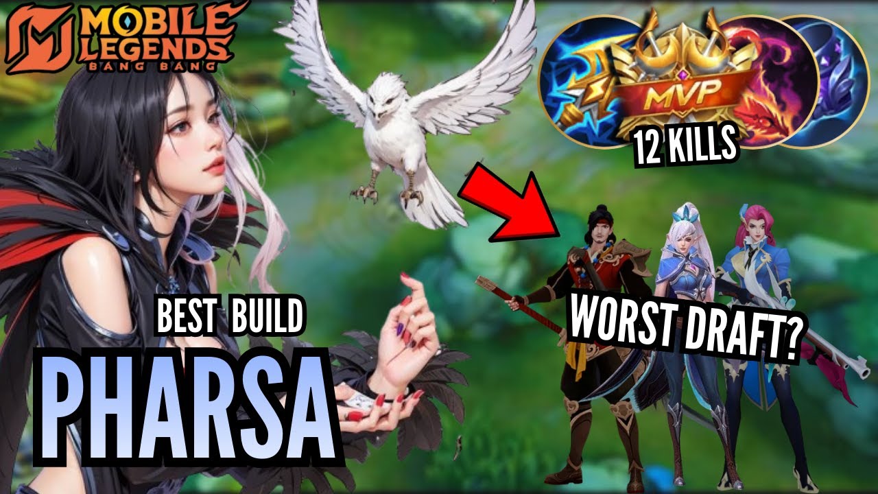 MLBB | CAN 3 MARKSMAN WIN? 🤔 PHARSA BEST BUILD - SOLO RANKED GAME